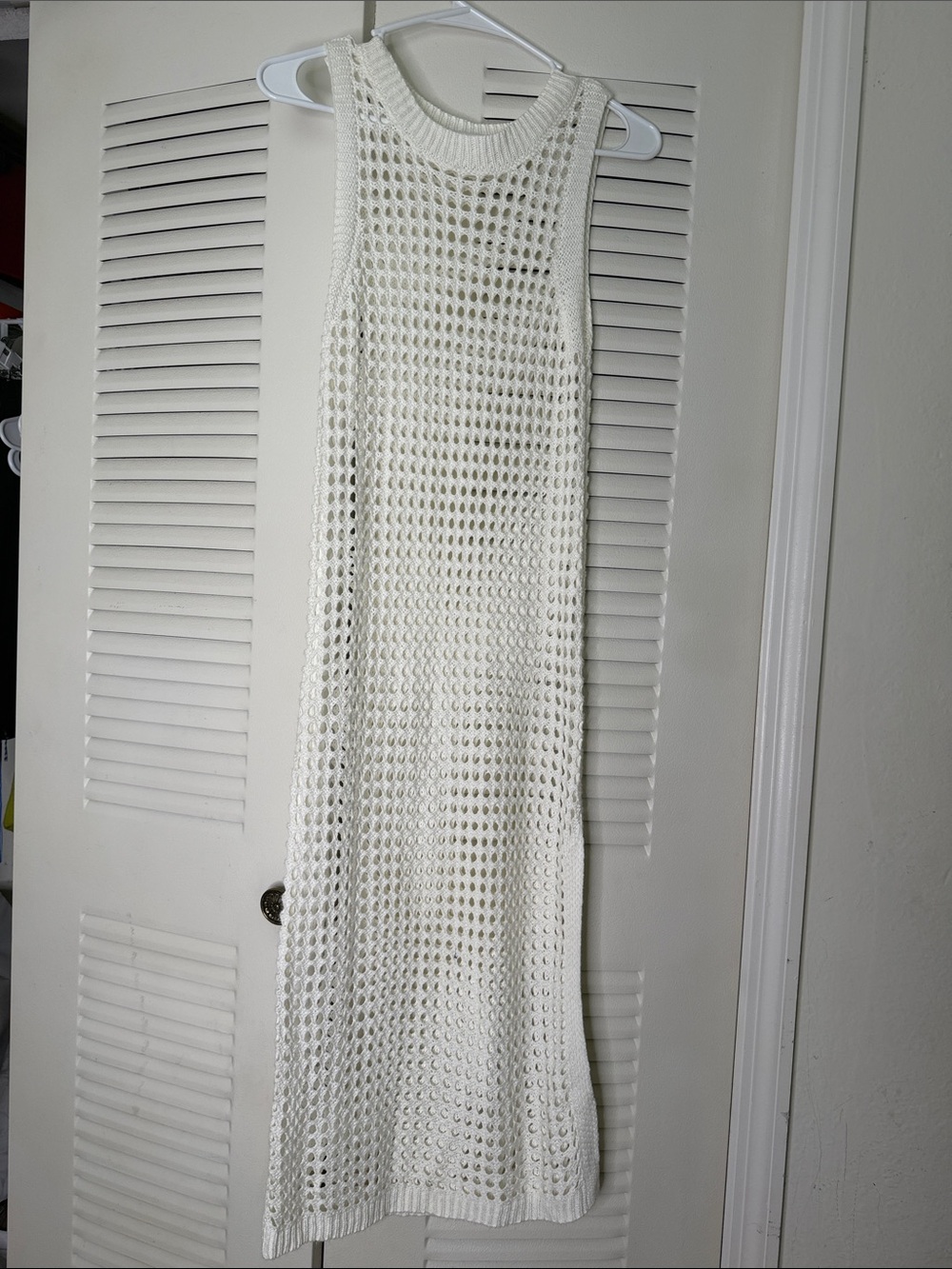 Beige Knit Cover Up Dress
